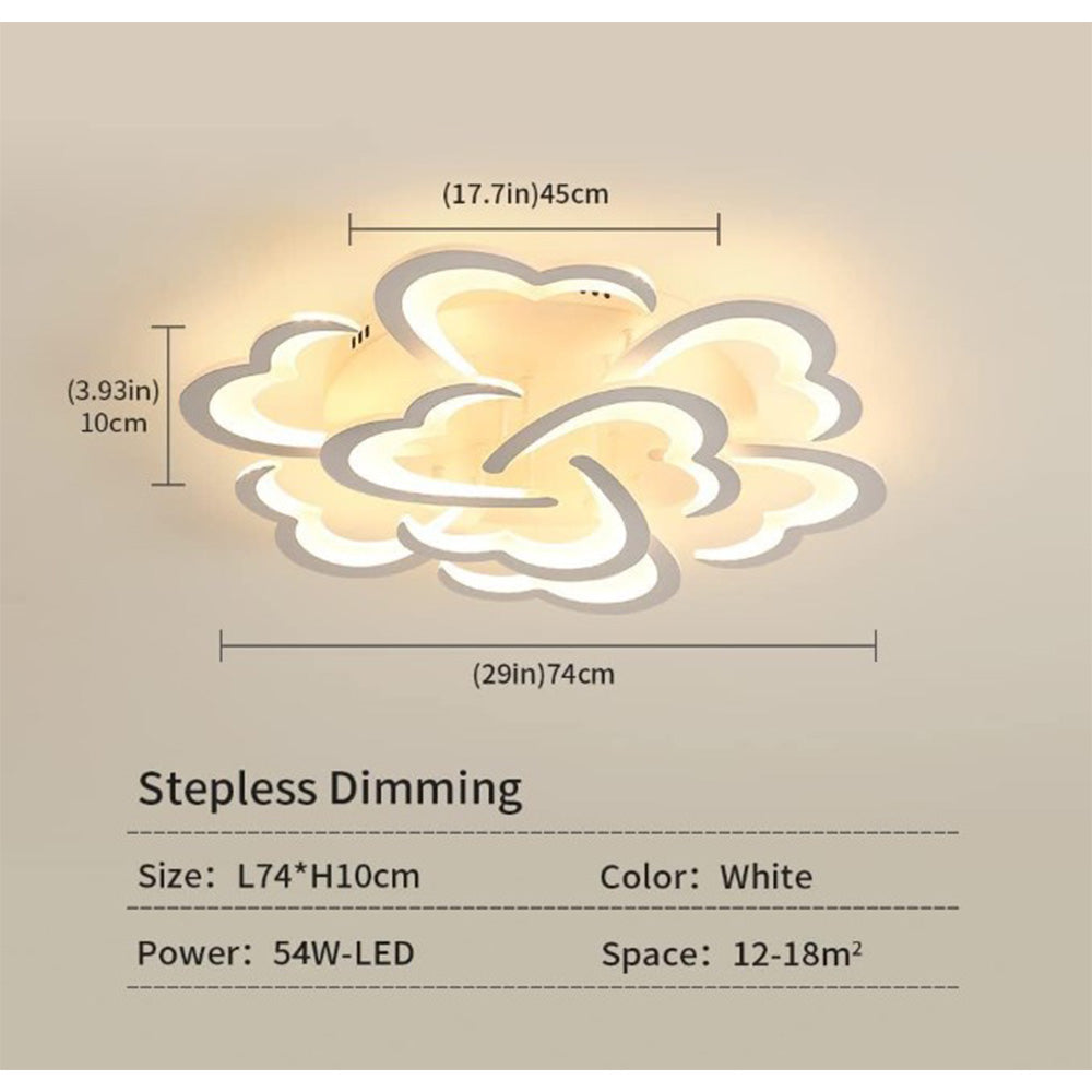 Bath Plus TB+ Modern 54w Led Ceiling Light With Remote Control