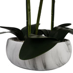 60cm Orchid Artificial White Marble Effect Ceramic Planter