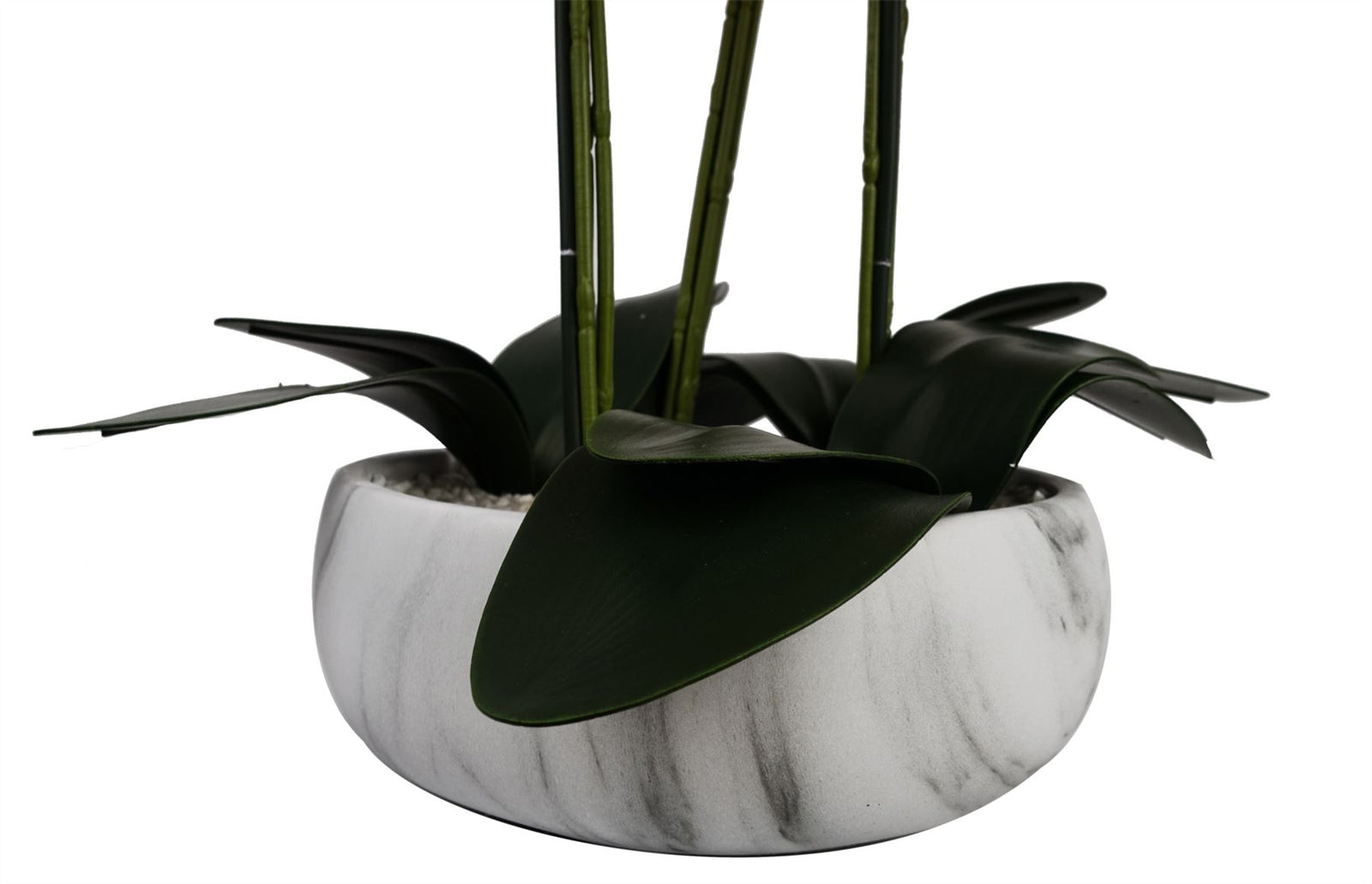 Artificial 60cm Orchid Pink Marble Effect Ceramic Planter