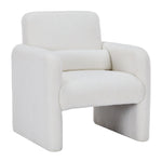 Teddy Fleece Modern Accent Chair With Lumbar Pillow