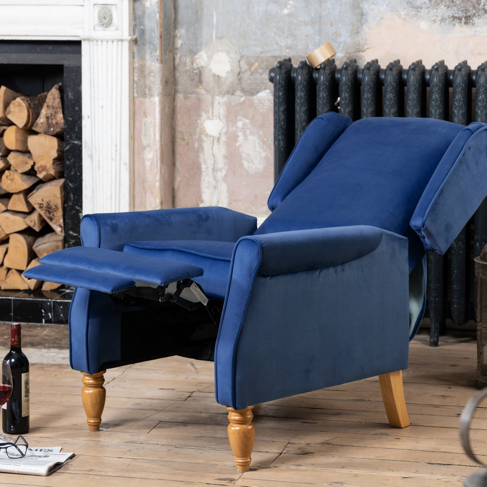 Barksdale Recliner Armchair | Dark Blue