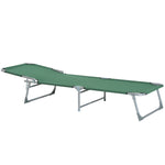 Portable Folding Camping Bed Lounger Army | Green
