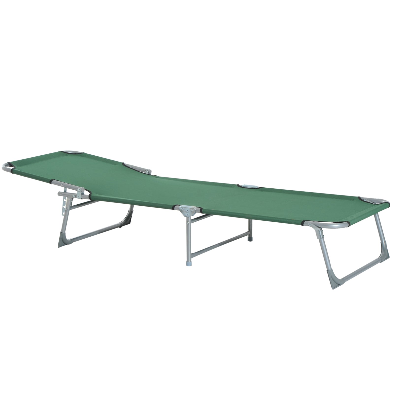 Portable Folding Camping Bed Lounger Army | Green