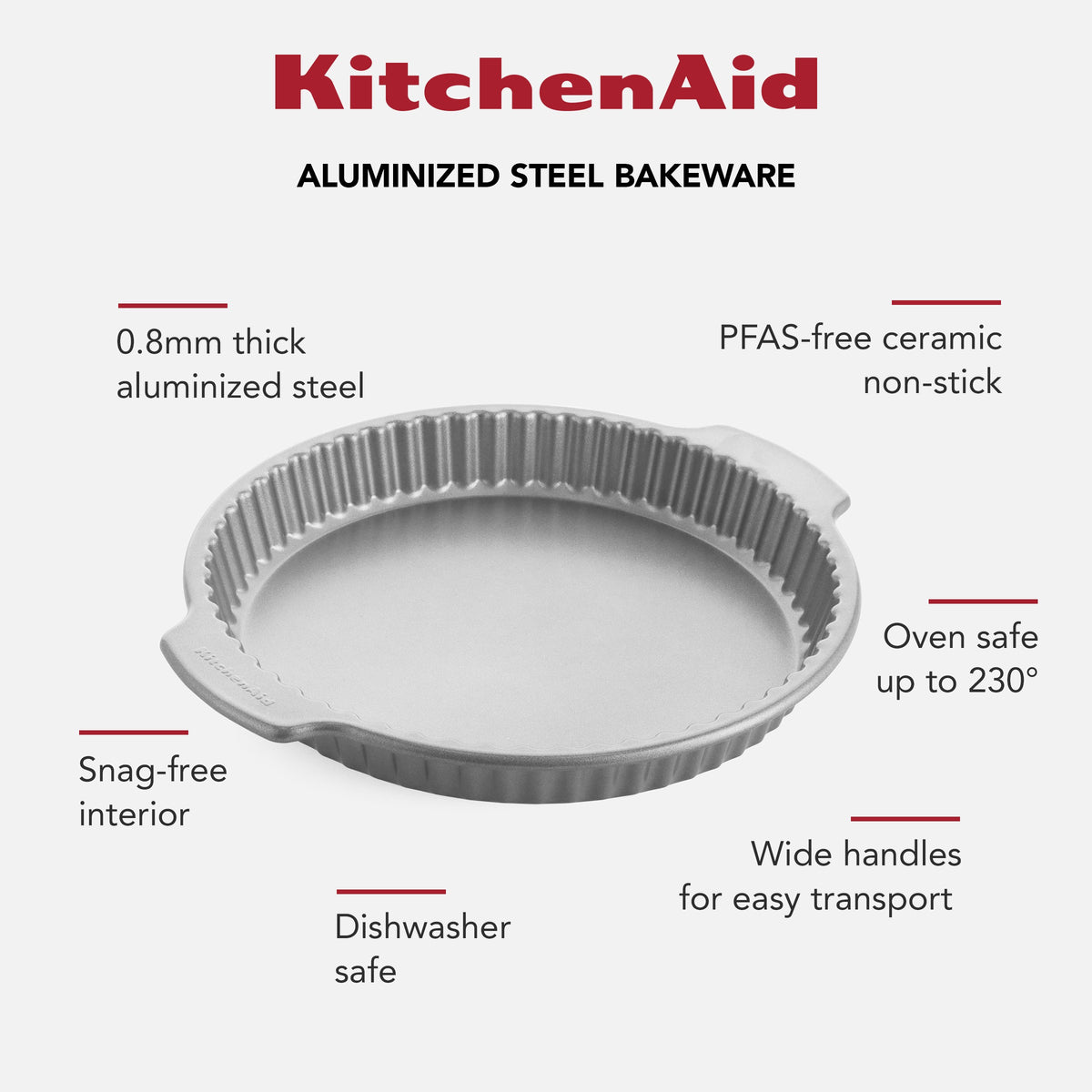 KitchenAid Cookware Metal Bakeware Quicheform Quiche Tin