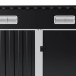 5 X 3ft Metal Garden Storage Shed With Lockable Door | Black