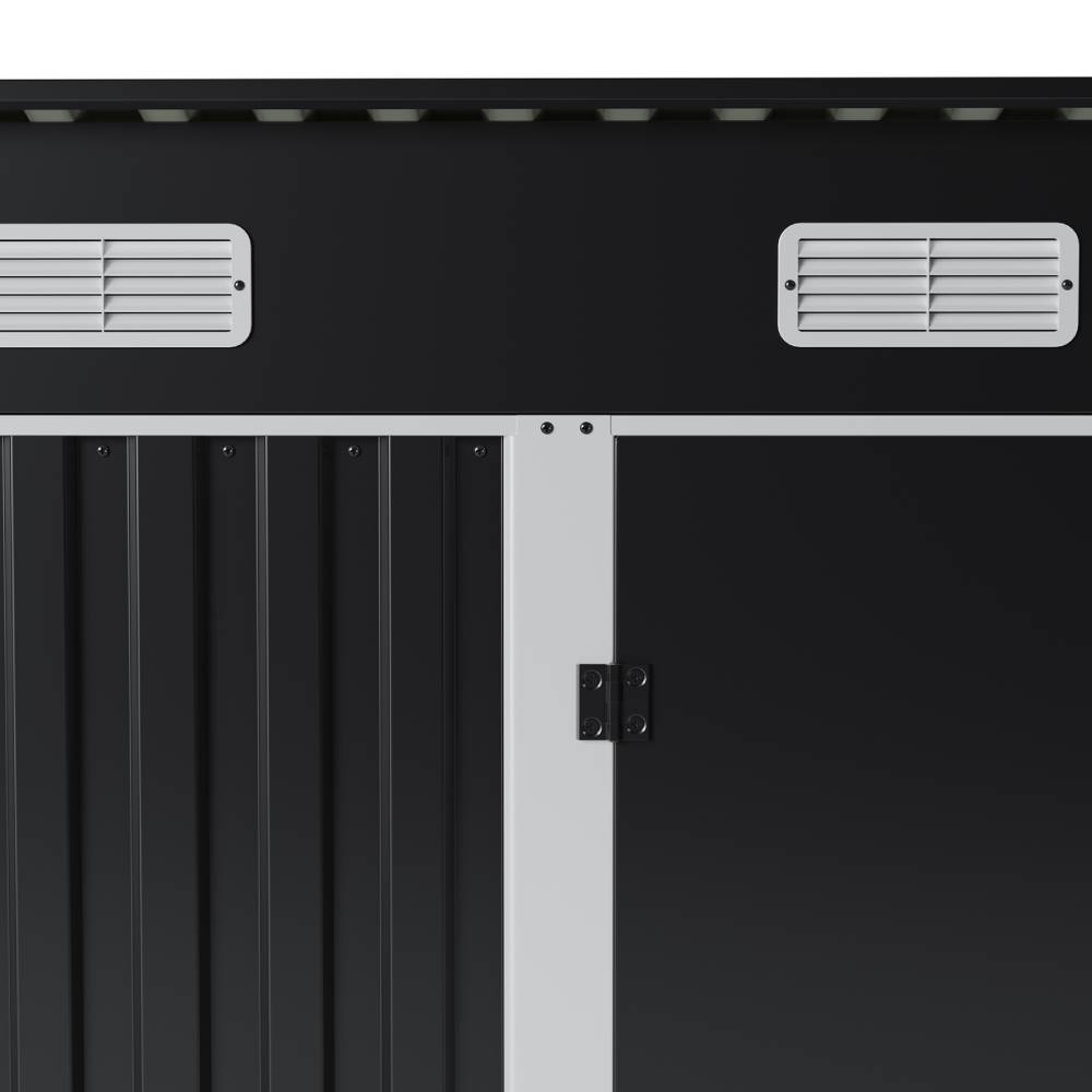 5 X 3ft Metal Garden Storage Shed With Lockable Door | Black