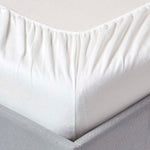 Soft Portuguese Brushed Cotton Deep Fitted Sheet | Single | White