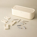 Bathroom Organiser Storage Box Freestanding Alife Collection | Pearl White
