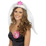 Bride To Be Tiara With Veil | White