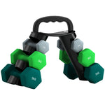 Dumbbells Set With Carry Rack, 7 Weights, For Home Gym | Large
