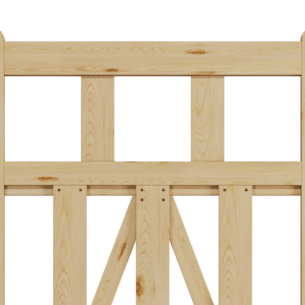 76cm/90cm/120cm Wx120cm H Classic Wooden Garden Gate With Lock Natural Finish, Vertical Slat Design | Small | Natural