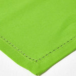 Plain Cotton Fabric 4 Napkins Set | 45cm x 45cm | Lime Green