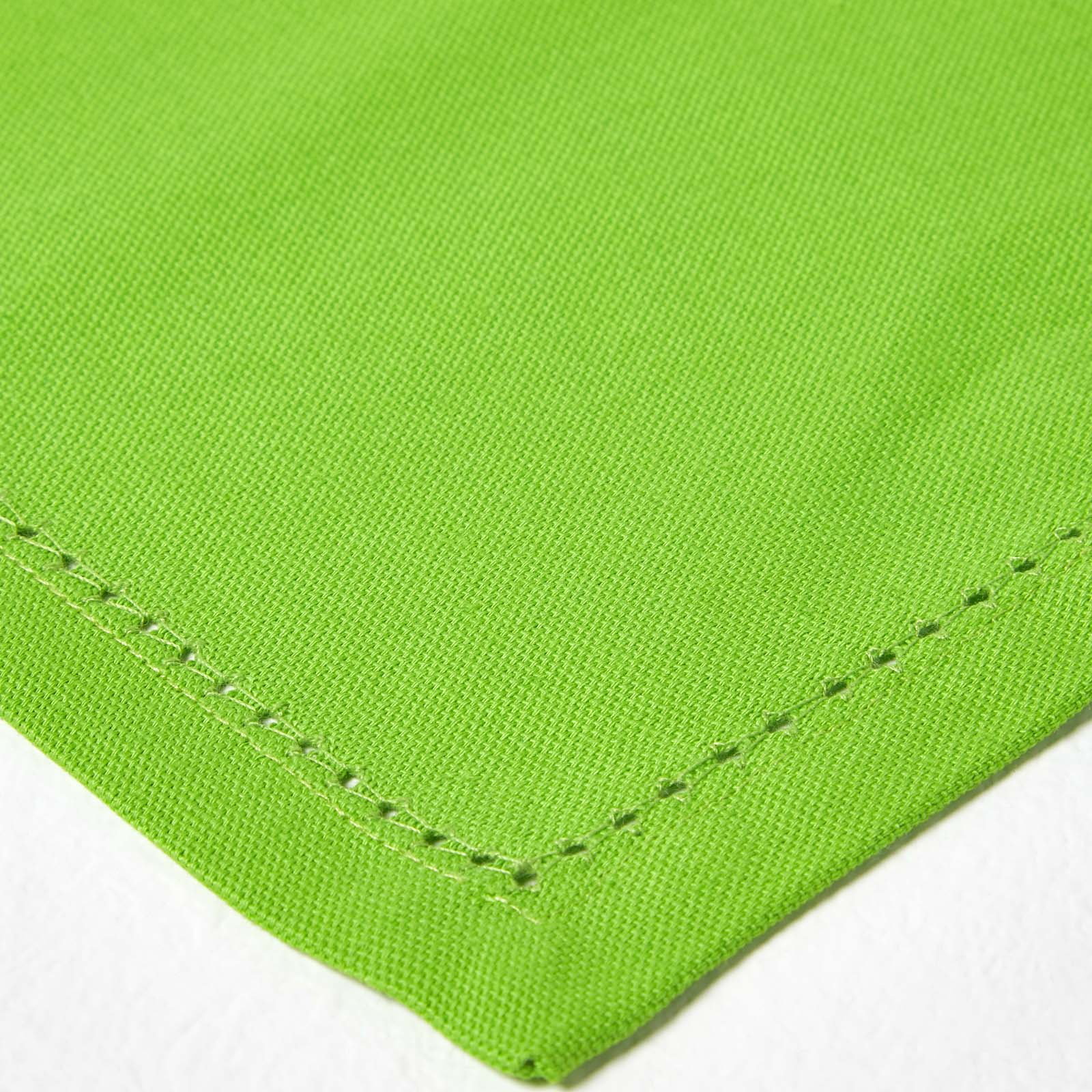 Plain Cotton Fabric 4 Napkins Set | 45cm x 45cm | Lime Green