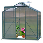 Aluminium Hobby Greenhouse With Base And Openable Window | Small | Clear