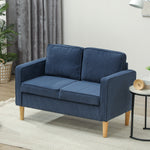 Compact 2 Seater Sofa With Under Seat Storage | One Size | Blue