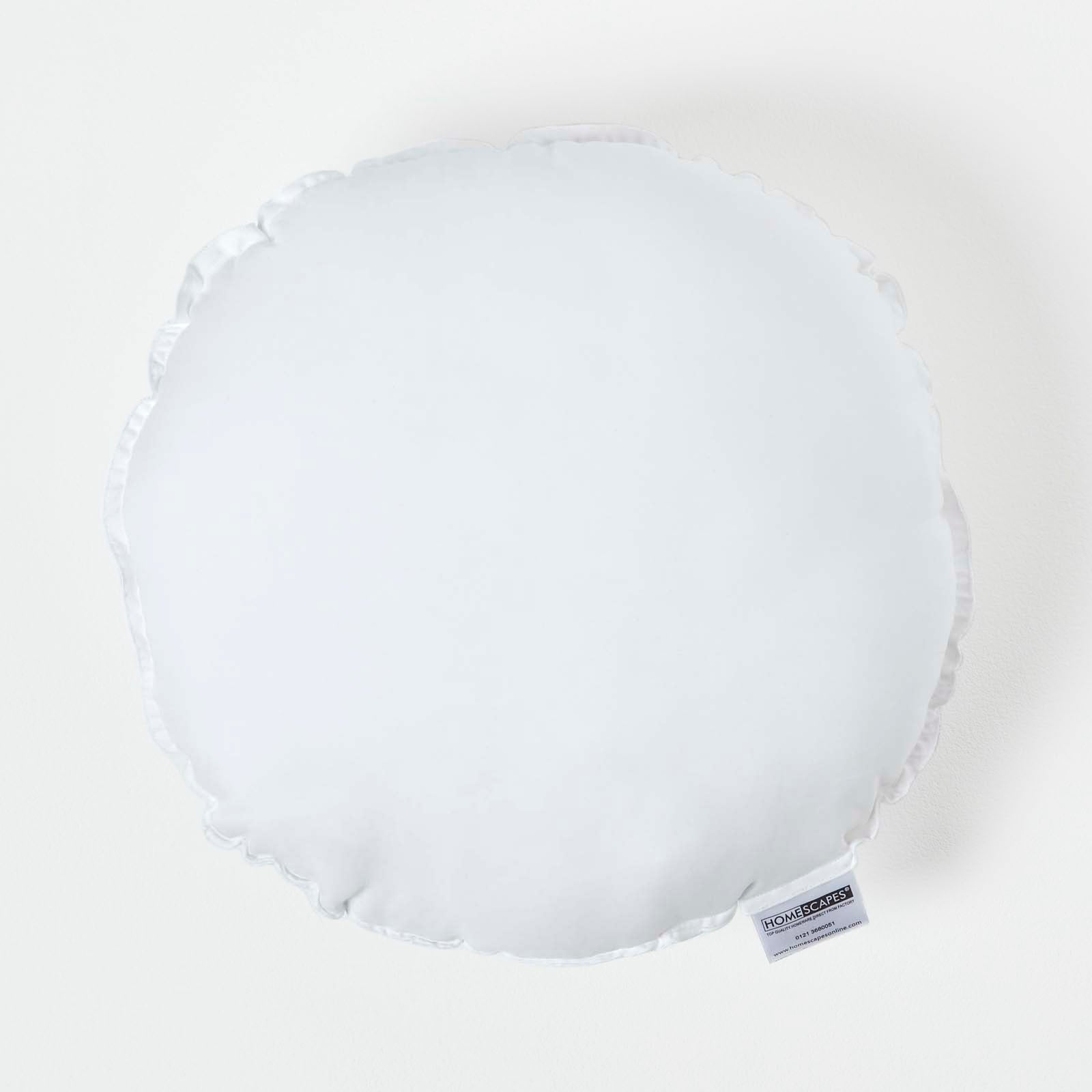 Super Microfibre Round Circular Shaped Cushion Pad | 50cm x 50cm | White