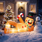 Outsunny 9.8ft Christmas Inflatable Gingerbread, Blow Up Christmas Decor