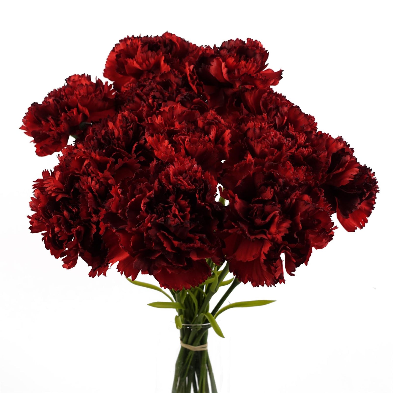 12 X Red Carnation Artificial Flowers