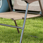 Folding Chairs Set Of 2, Garden Chair With Armrest