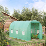 Polytunnel Greenhouse With Zipped Door 4x2m