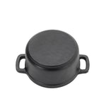 14cm/20cm Dia Mini Cast Iron Dutch Oven With Lid | Small | Black