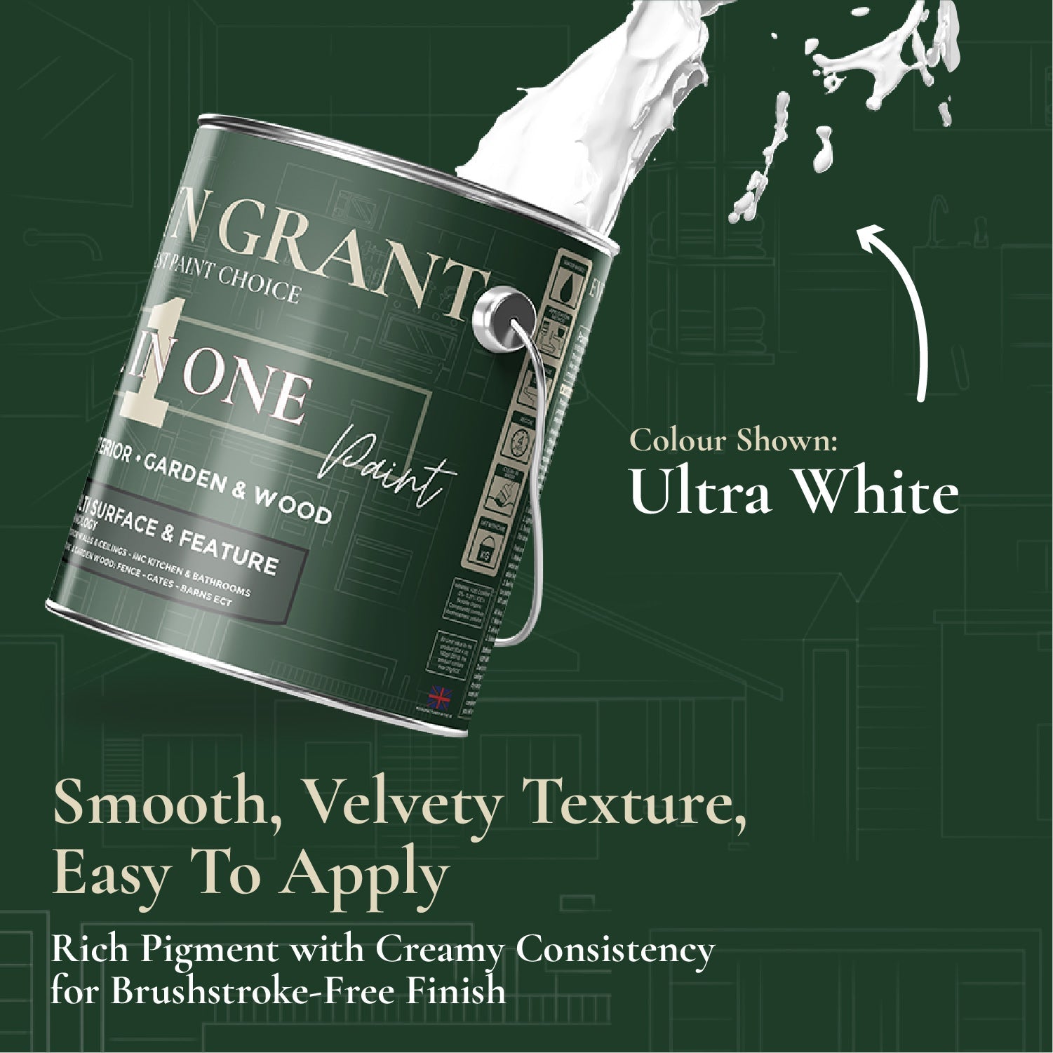 All-in-one Multi Surface Indoor & Outdoor Paint - Satin | 5l | Midnight Black