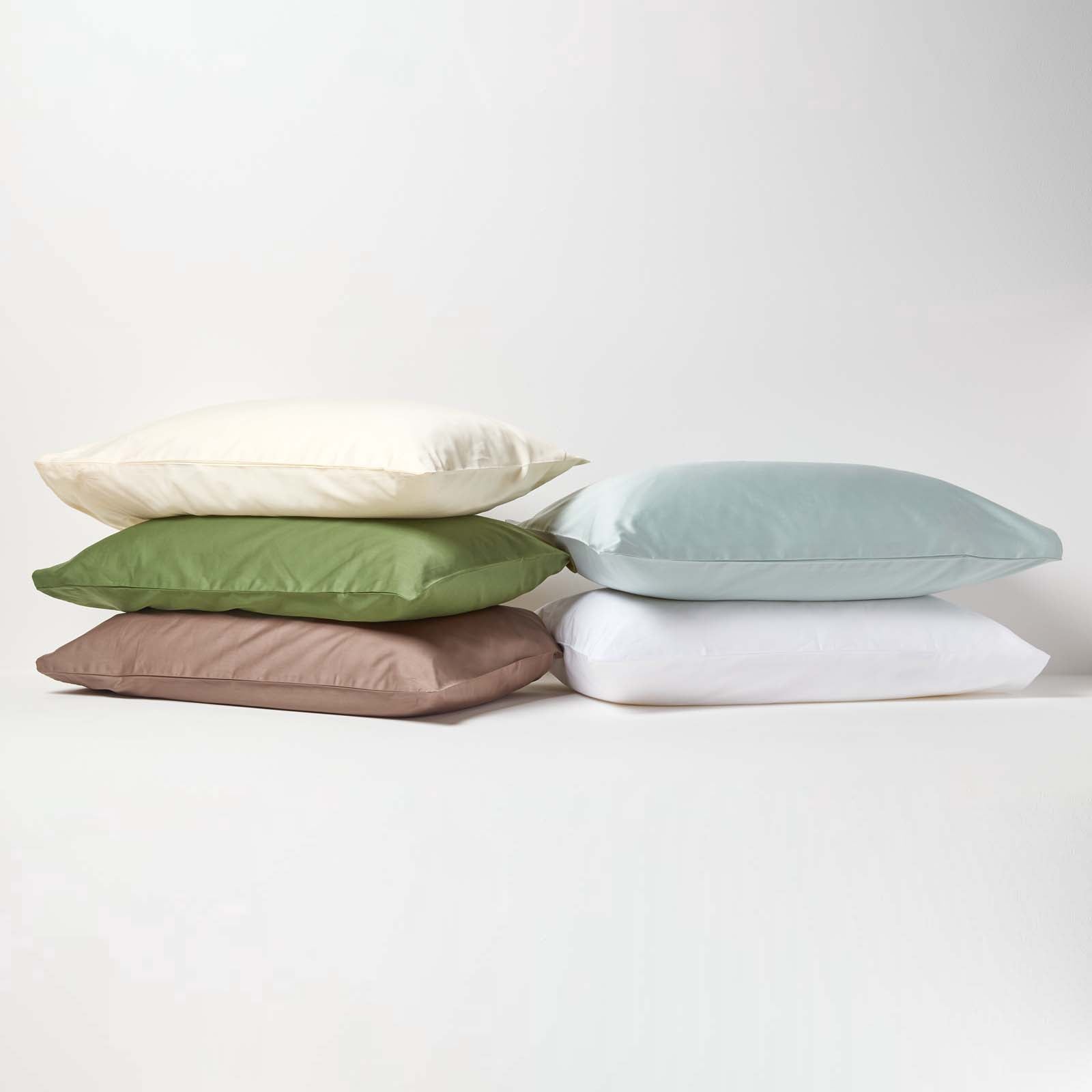 Organic Cotton European Size Pillowcase 400 Tc | 40 x 80cm | Moss Green