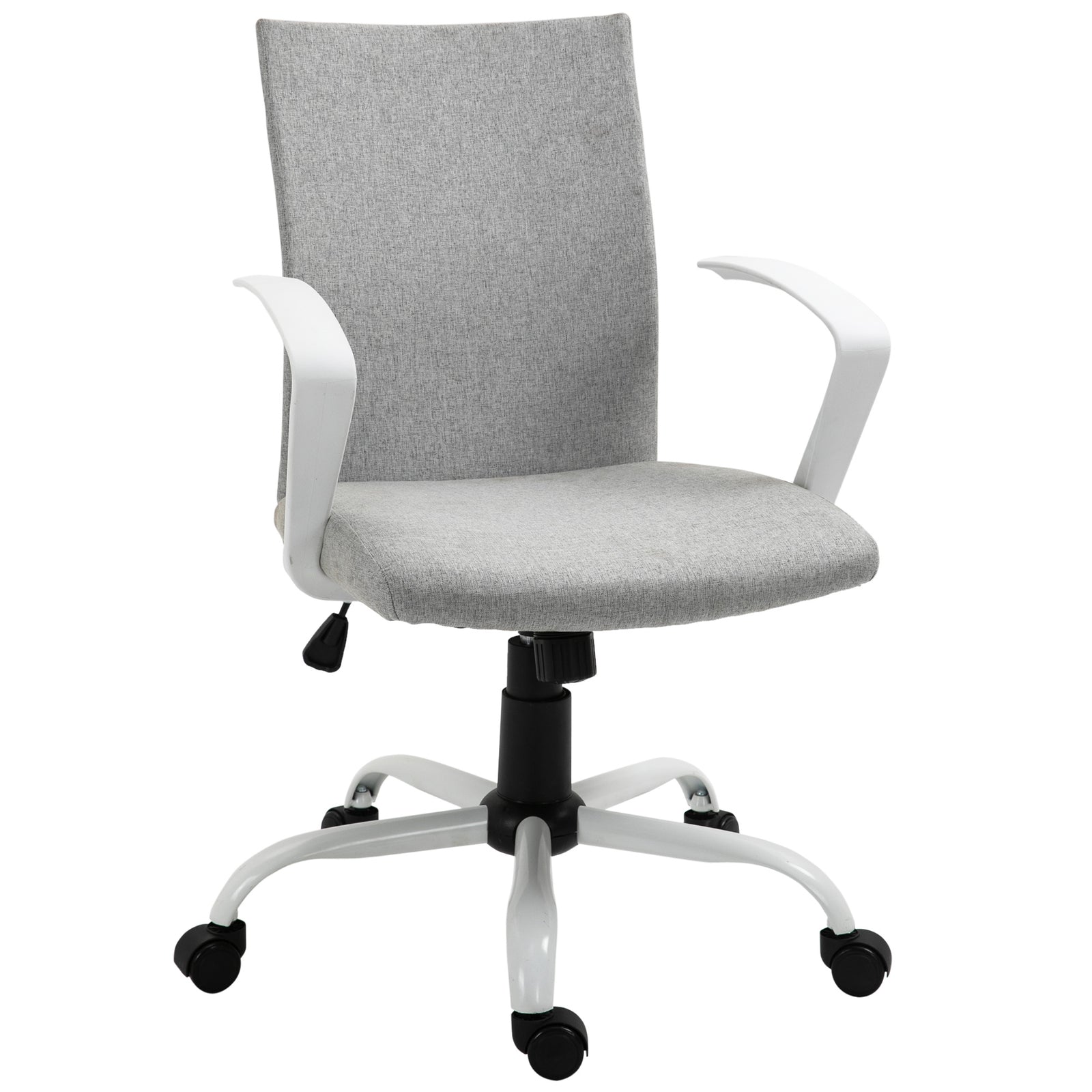 Linen Swivel Office Chair Task | Dove Gray