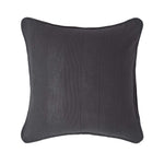 Cotton Rajput Ribbed Cushion Cover | 60cm x 60cm | Black