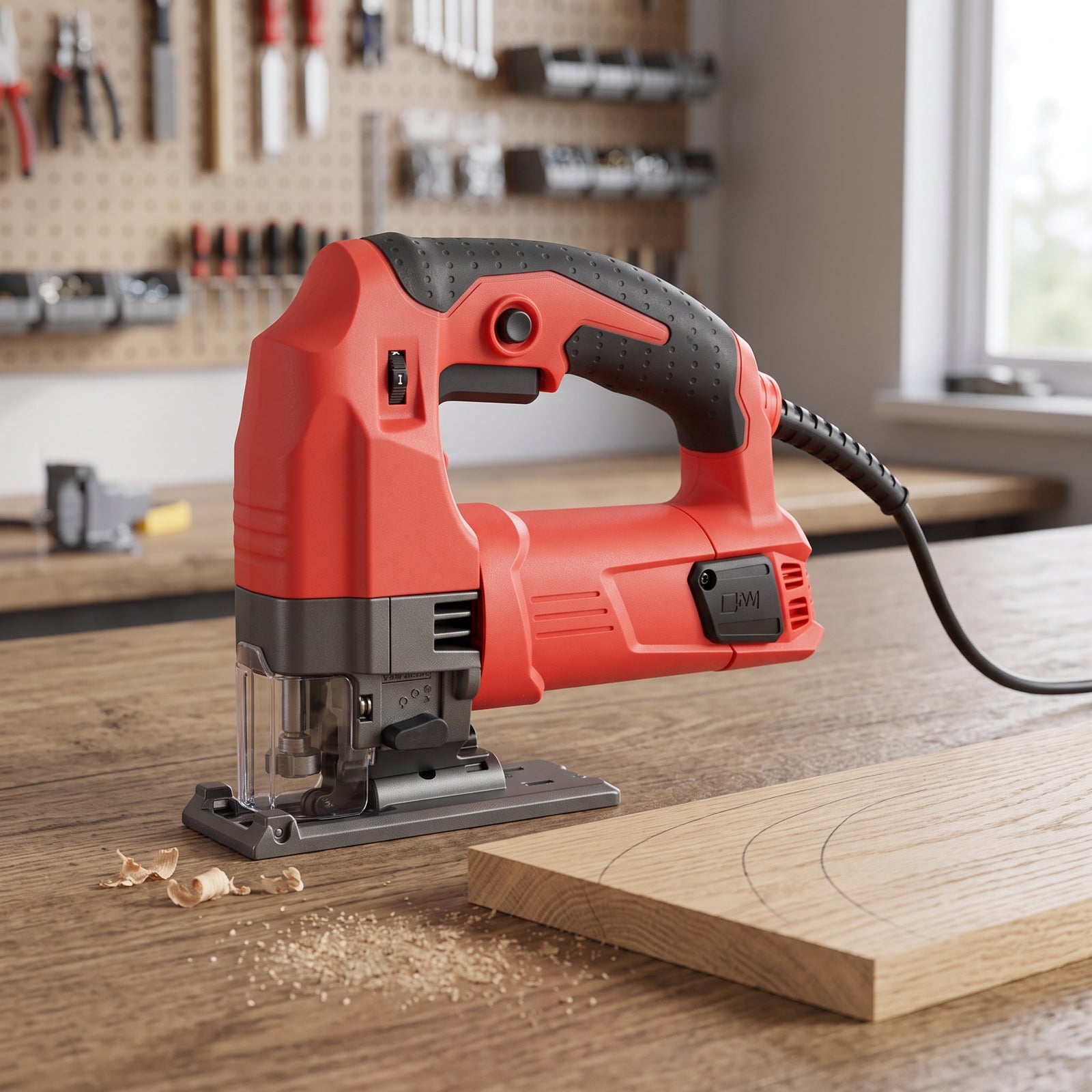 Breeins 1100w Electric Jigsaw With 6 Variable Speeds And 10 Cutting Blades