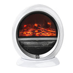 Table Top Electric Fireplace Heater With Led Flame Rotatable | One Size | White