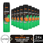Xxl Body Spray Jungle Fresh 48h High Definition Fragrance Deo 250ml, 24 Pack | Set of 24