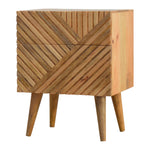 Solid Wood Lille 2 Drawer Bedside