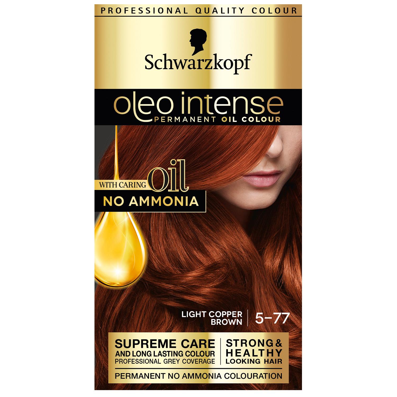 Oleo Intense 5-77 No Ammonia Permanent Oil Colour Copper Brown 3pack