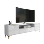Goldline Gloss Tv Unit 200cm | White