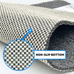 Spaghetti Anti Slip Quadrant Shower/bath Mat - Heart Embossed | 60cm x 60cm | Grey