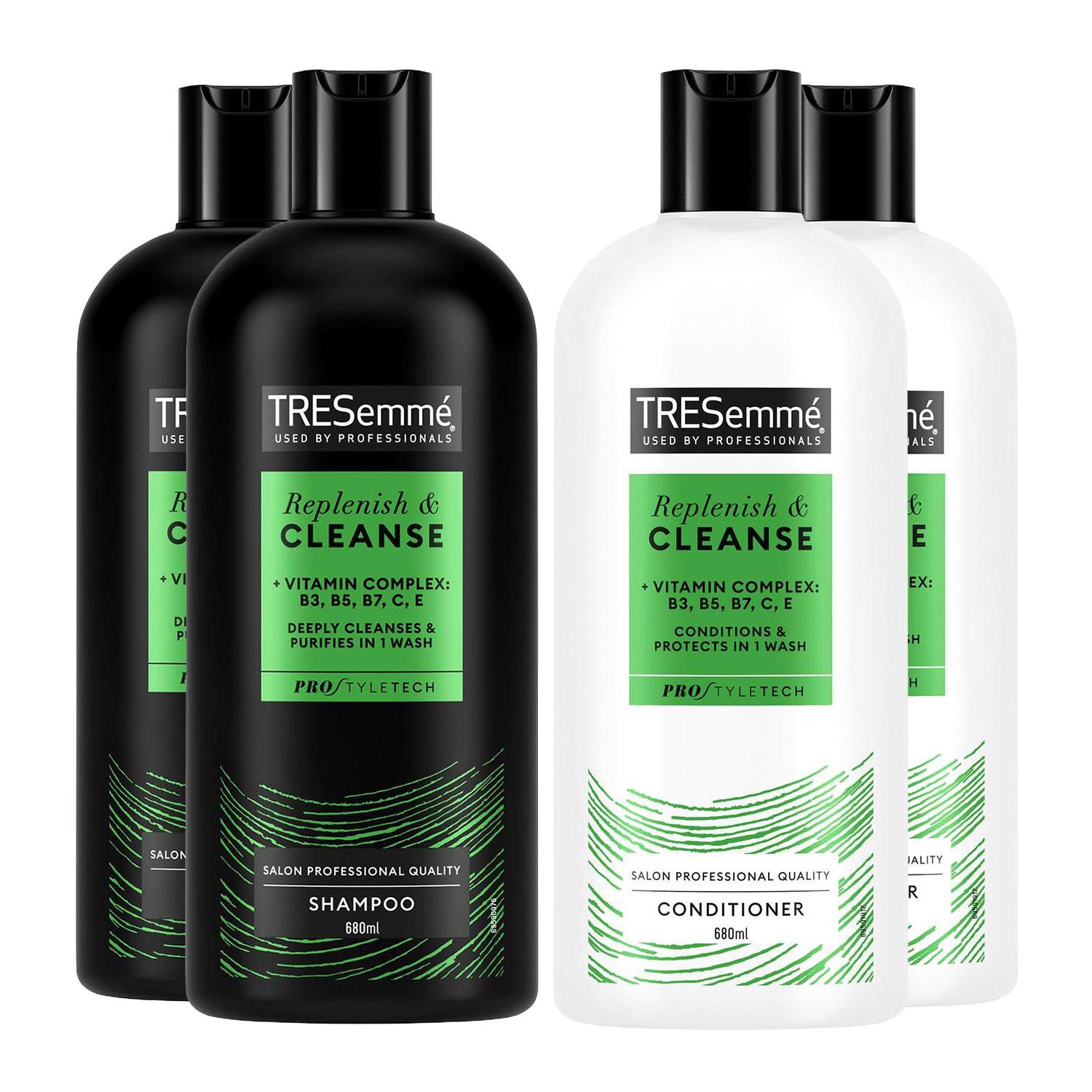 Shampoo & Conditioner Bundle 680ml Each - Replenish & Cleanse | Set-of-2