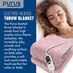 Deluxe Xl Electric Throw Heated Double Over Electric Blanket Soft Fleece 9 Heat & 12 Timer Settings | XL | Pink