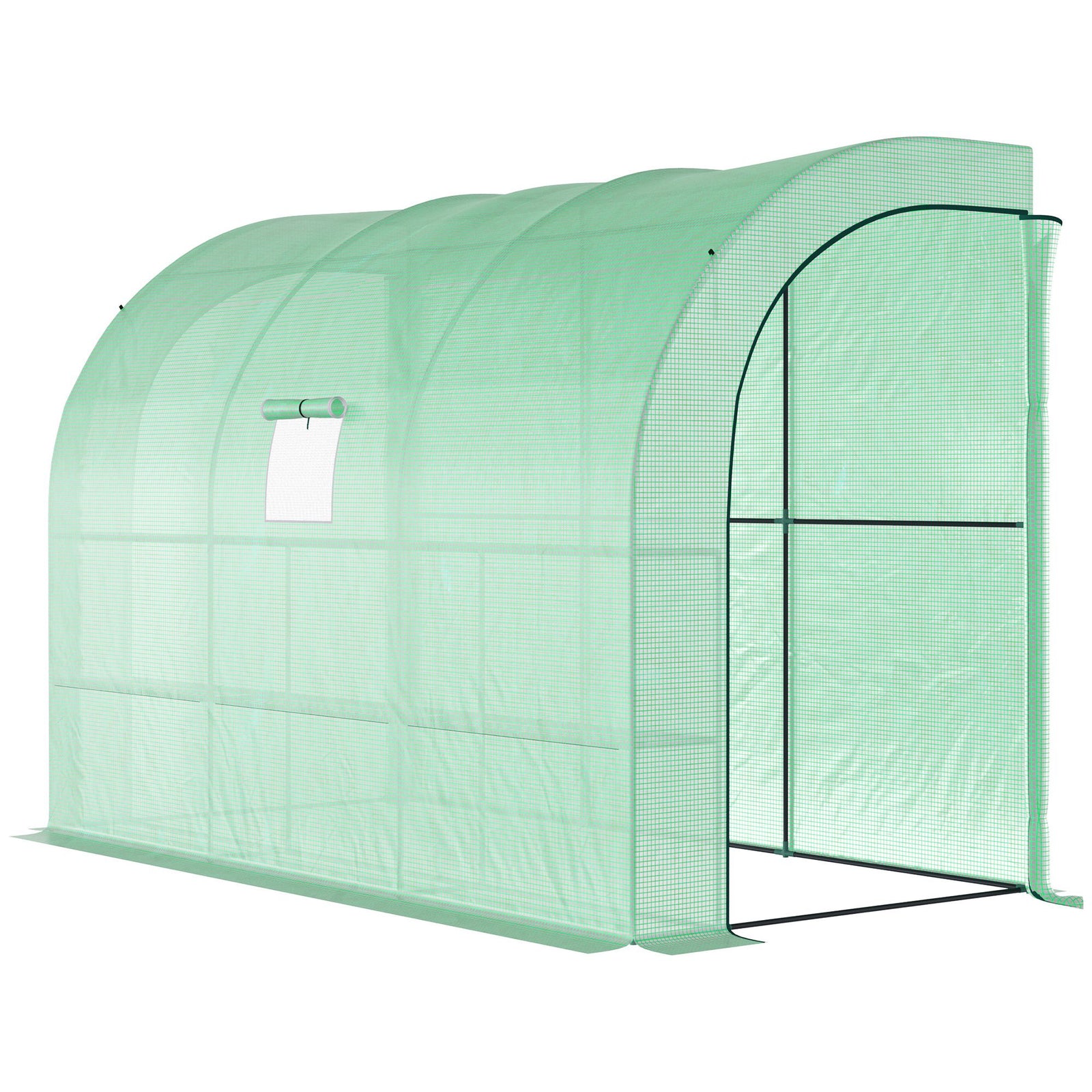 Backyard Nursery Greenhouse With Windows And Doors | Green