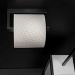 Toilet Roll Holder, Black Matt, Wall-mounted, 8,5 Cm. Collection The Grid