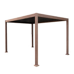 Wood Effect Aluminium Pergola | 3m x 3m | Brown