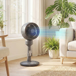 9" Pedestal Cooling Fan With Adjustable Speed And Mode | Grey