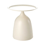 Modern Minimalist Cold-rolled Steel Side Table | Cream White