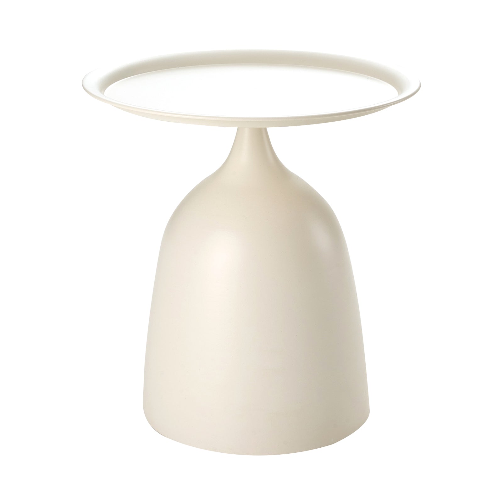 Modern Minimalist Cold-rolled Steel Side Table | Cream White