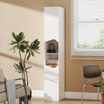 HOMCOM Slim Bathroom Storage Cabinet, Tall Bathroom Cabinet With 2 Doors