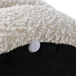 Beige Upholstered Round Storage Ottoman For Bedroom Living Room And Makeup Room