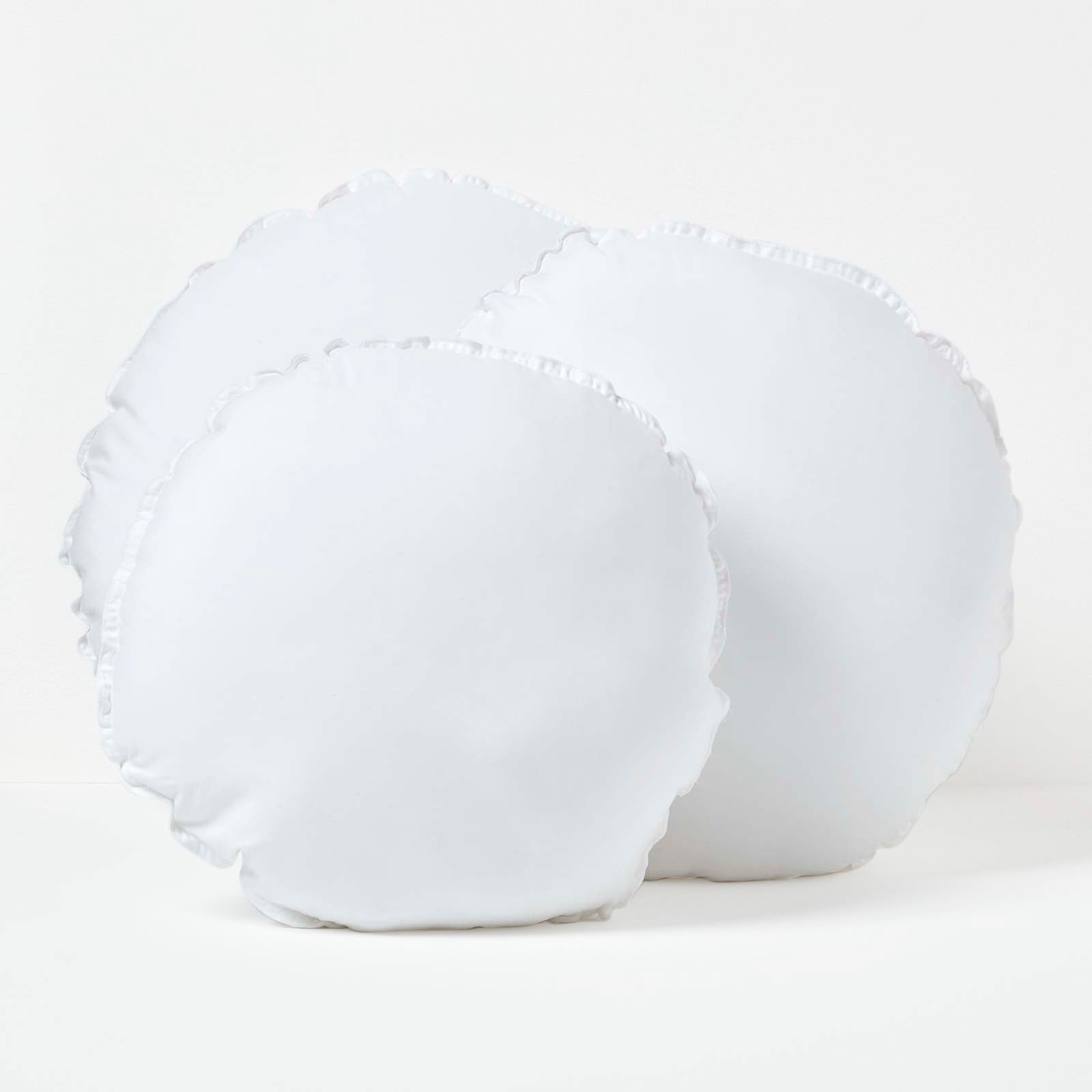 Super Microfibre Round Circular Shaped Cushion Pad | 45cm x 45cm | White