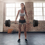 25kg Adjustable Barbell Weights Set | Black