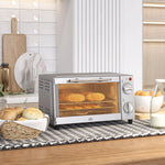 Mini Oven 9l Countertop Electric Grill With Temp Timer | One Size | Silver