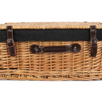 Wicker 55cm Buff Empty Picnic Basket Unlined | Black